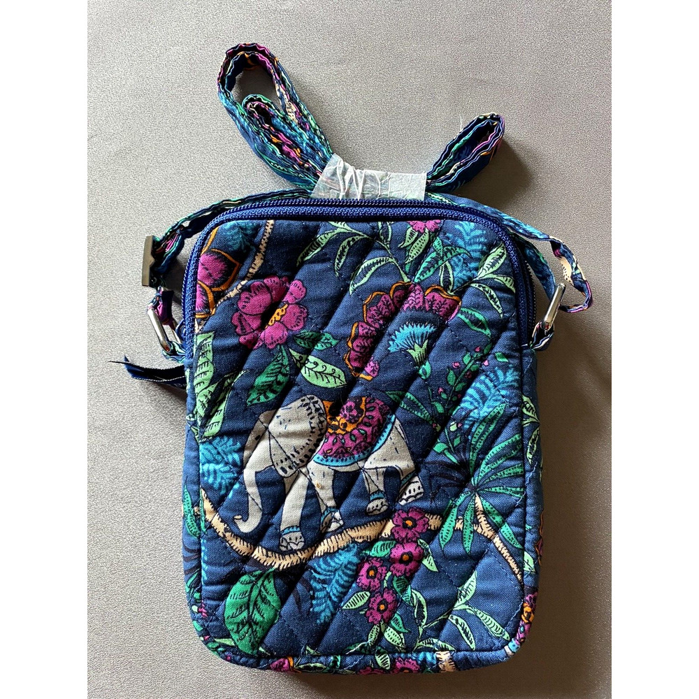 Vera Bradley Petite Travel Crossbody Kerala Elephants bag Retired NWT Dillard's